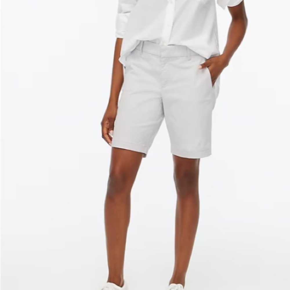 J crew oyster gray 9" Frankie bermuda chino short